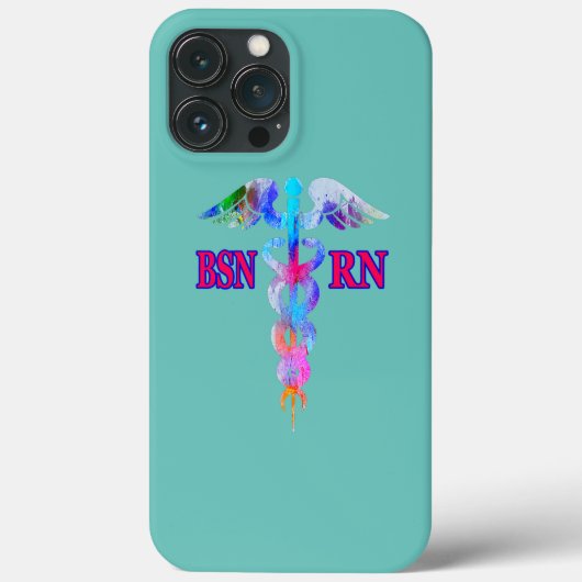 BSN Registered Nurse RN Caduceus Nursing Emblem Case-Mate iPhoneケース (裏面)