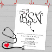 BSN RNナース卒業招待状が簡単に記載 招待状