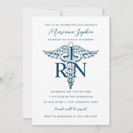 BSN RNナース卒業発表カスタム色 招待状