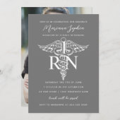 BSN RNナース卒業発表カスタム色 招待状 (正面/裏面)