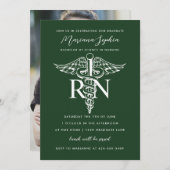 BSN RNナース卒業発表カスタム色 招待状 (正面/裏面)