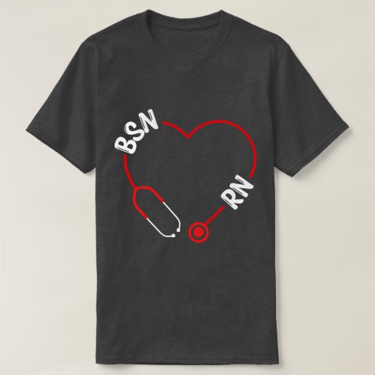 BSN RNナース卒業看護エッセンシャルBSN Nur Tシャツ (デザイン正面)