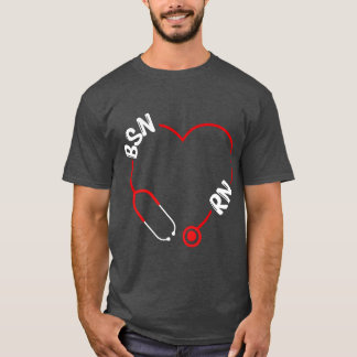 BSN RNナース卒業看護エッセンシャルBSN Nur Tシャツ