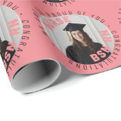 BSN RN写真のナースを作成する ラッピングペーパー (ロールコーナー)