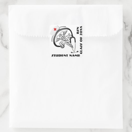 BSN - RN卒業生 スクエアシール (バッグ)