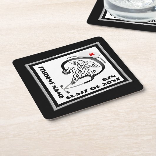 BSN - RN大学院卒業 ペーパーコースター (アングル)