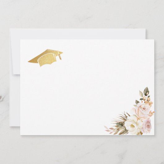 BSN RN看護写真卒業パーティー 招待状 (裏面)