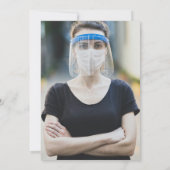 BSN RN 看護師卒業 黒と白 招待状 (裏面)