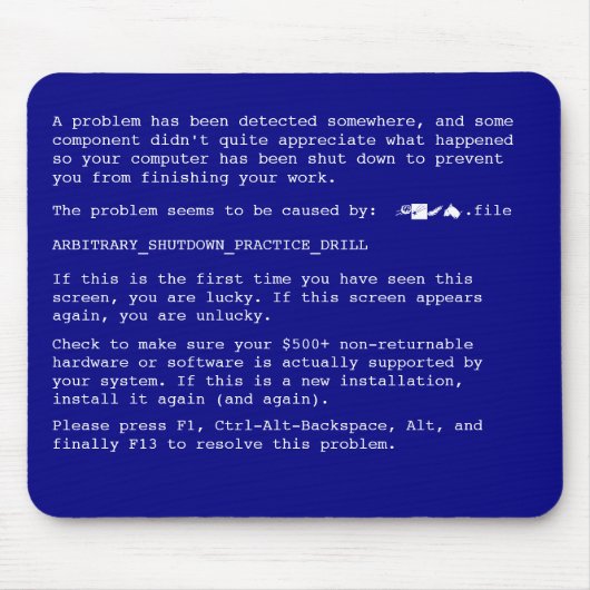 BSODのマウスパッド マウスパッド (正面)