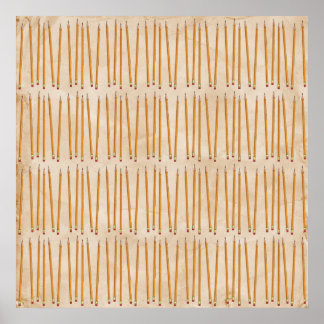 BSP SCHOOL PENCILS EDUCATIONのパタ書ーンバック ポスター
