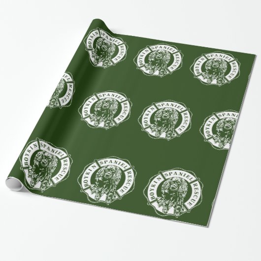 BSRの公式のロゴの包装紙-緑 ラッピングペーパー (アンロールド)