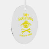 BSRイエローロゴ付きラウンドメタルオーナメント メタルオーナメント (正面右)