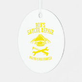 BSRイエローロゴ付きラウンドメタルオーナメント メタルオーナメント (正面左)