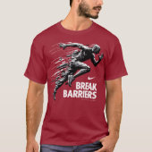 bstract Runner Shattered Effect - Geometric Sport  Tシャツ (正面)