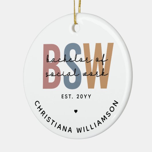 BSW社パーソナライズされた会士号 セラミックオーナメント (左)