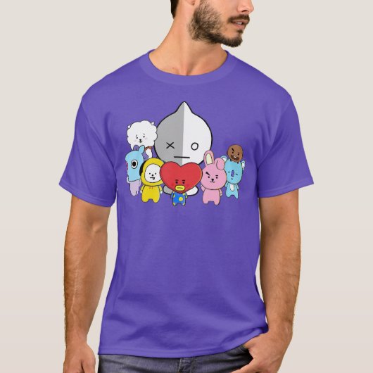 BT21全キャラクター軍 Tシャツ (正面)