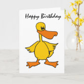 BT – ダックおもしろい誕生日カード カード (黄色い花)