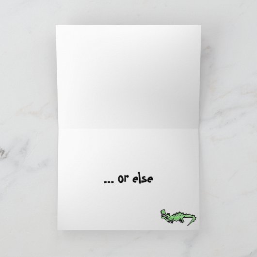 BT-Gator誕生日カード カード (内部)