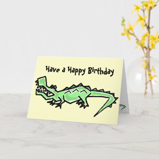 BT-Gator誕生日カード カード (黄色い花)