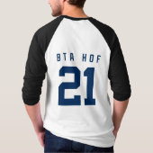 BTA HOF21の男子野球のワイシャツ Tシャツ (裏面)