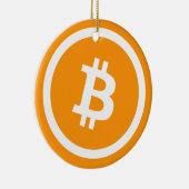 BTCシンボル付きBitcoin記念オーナメント セラミックオーナメント (右)