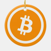 BTCシンボル付きBitcoin記念オーナメント セラミックオーナメント (裏面)