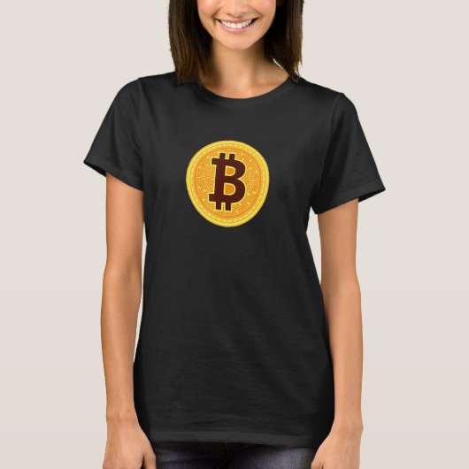 Btcティッカーシンボル ビットコイン暗号通貨 tシャツ (正面)