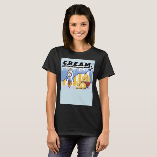 BTC暗号はBで私が強気のまわりににすべてを規定 Tシャツ (正面フル)