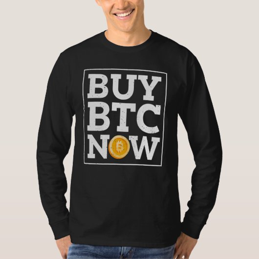 Btc買今Bitcoin引用文 Tシャツ (正面)