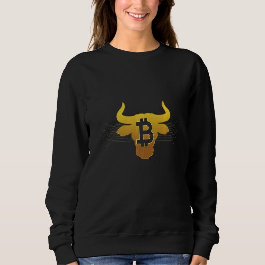 BTC Bitcoin Bull For Crypto Traders スウェットシャツ (正面)