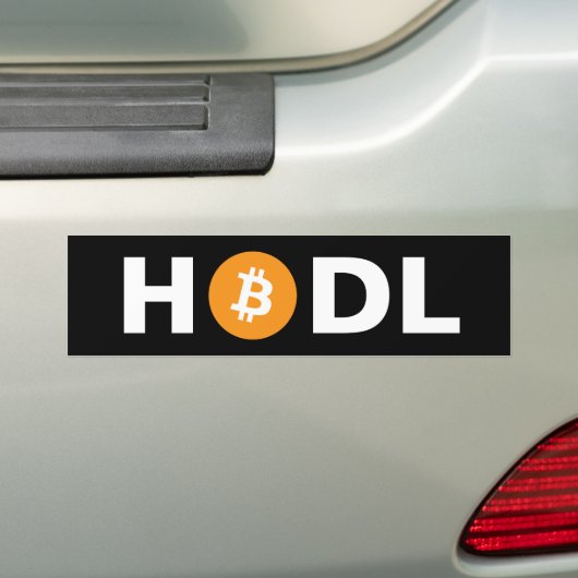 BTC Bitcoin HODLバンパーステッカー バンパーステッカー (車上)