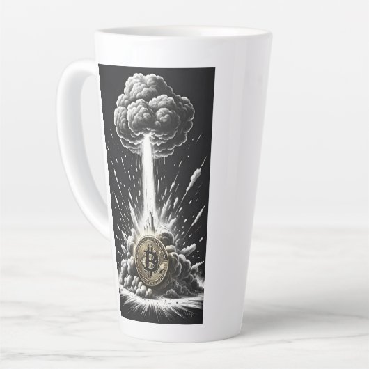 BTC Explosion カフェラテマグ (左アングル)