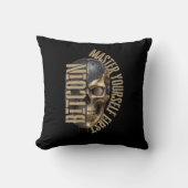 BTC motivation | Skull | Bitcoin crypto クッション (正面)