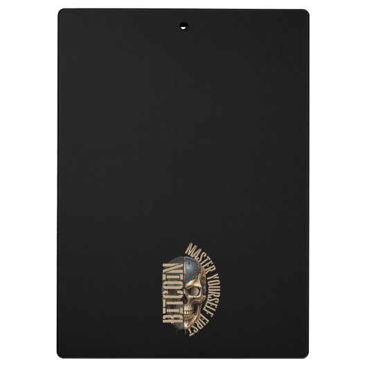 BTC motivation | Skull | Bitcoin crypto クリップボード (裏面)