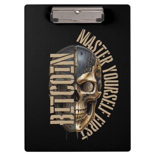 BTC motivation | Skull | Bitcoin crypto  クリップボード (正面)