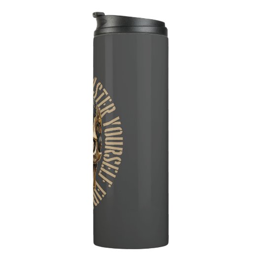 BTC motivation | Skull | Bitcoin crypto  タンブラー (回転右)