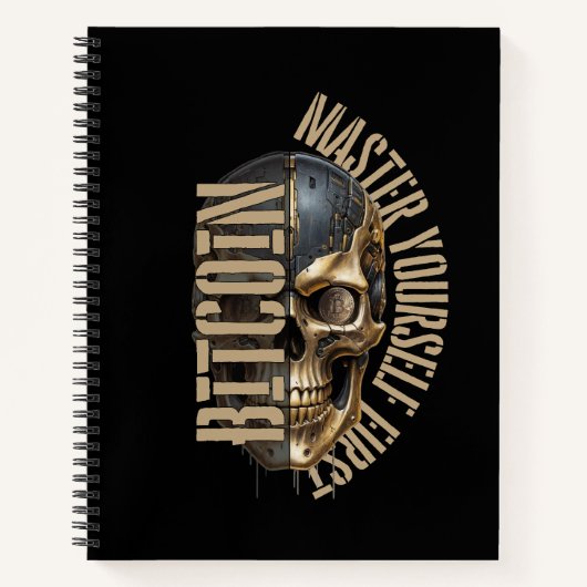 BTC motivation | Skull | Bitcoin crypto ノートブック (正面)