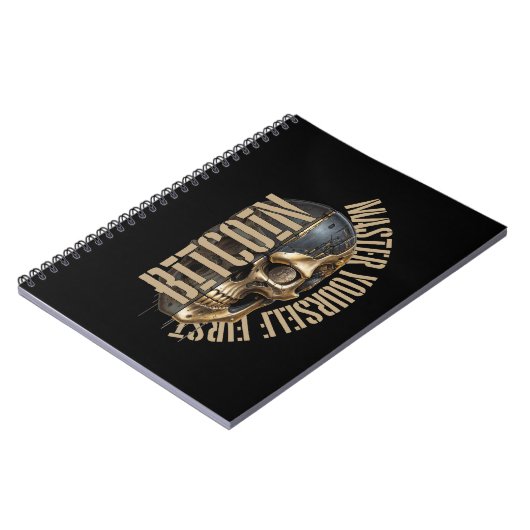 BTC motivation | Skull | Bitcoin crypto  ノートブック (左側)