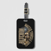 BTC motivation | Skull | Bitcoin crypto  ラゲッジタグ (正面縦)