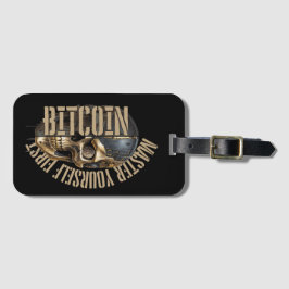 BTC motivation | Skull | Bitcoin crypto  ラゲッジタグ