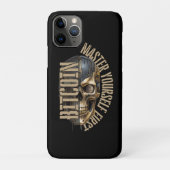 BTC motivation | Skull | Bitcoin crypto  Case-Mate iPhoneケース (裏)