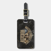 BTC motivation | Skull | Gold Marble ラゲッジタグ (正面縦)