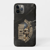 BTC motivation | Skull | Gold Marble Case-Mate iPhoneケース (裏)