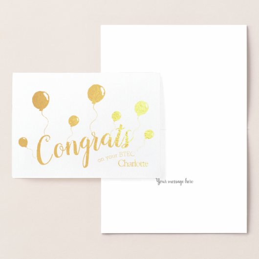 BTECおめでとうカード 箔カード (ディスプレー)