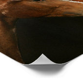 BThree Quarter Horsesランニングのヘッドショット ポスター (角)