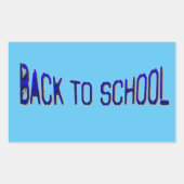 BTSブルー絵を描S  長方形シール (正面)