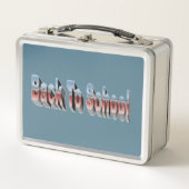 BTS 3トーン(ティール（緑がかった色） – 青) メタルランチボックス (正面)