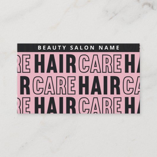 Buの後モダンにピンクのヘアの気に拡張を適用 名刺 (正面)