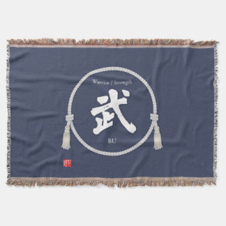 Bu 武– Japanese Warrior Spirit Kanji スローブランケット