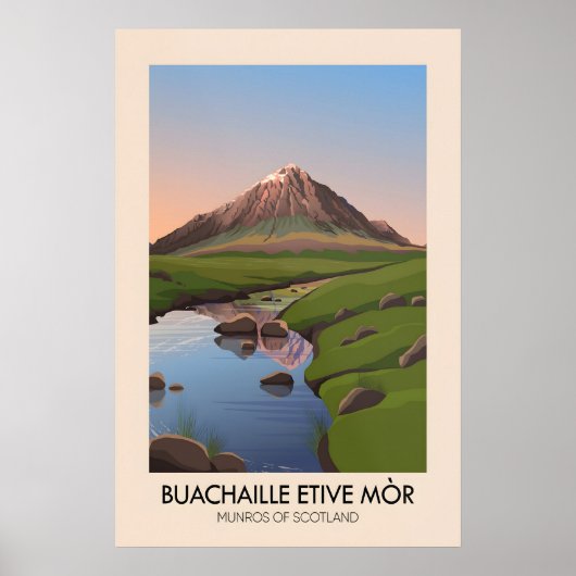 Buachaille Etive Mor Munros of Scotland Poster ポスター (正面)